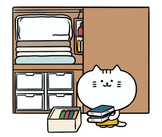断捨離ねこ イラスト